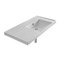 Rectangular White Ceramic Drop In or Wall Mounted Bathroom Sink